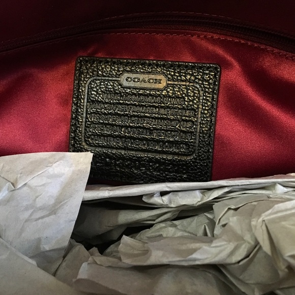 NEW Coach diagonal python leather Lindsey - Picture 4 of 4